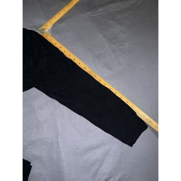 New SIGRID OLSEN Sweater Size L Black Belted Rayon Nylon Knit Cardigan NWT $118 - Picture 8 of 10